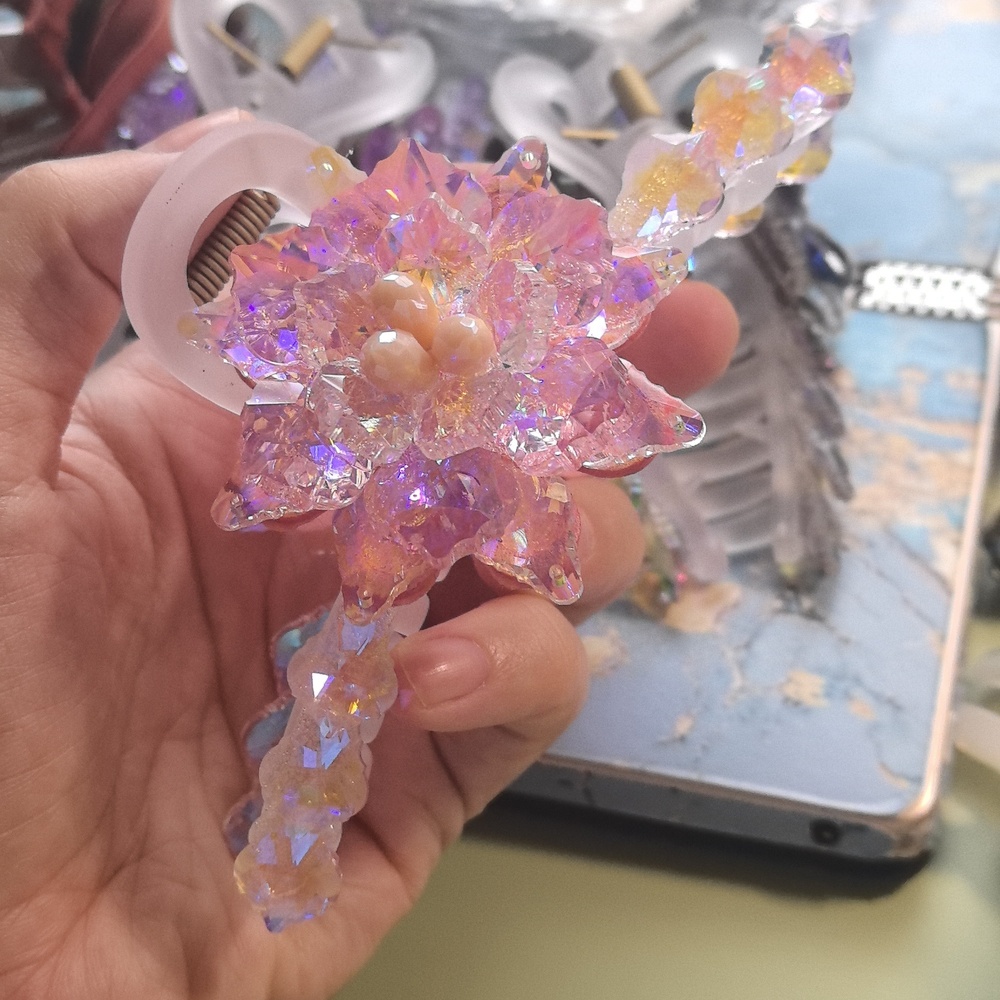 crystal hair clip